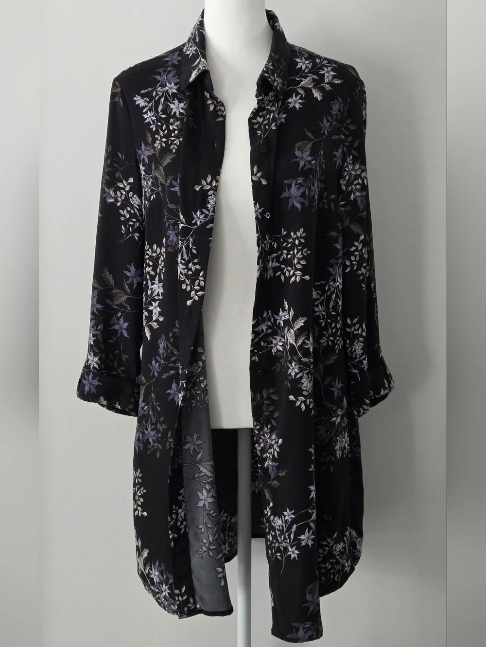 Dynamite Black Floral Button-Down Shirt - Picture 2 of 5